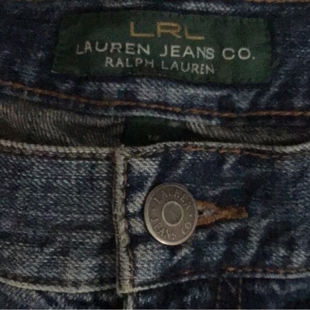 LAUREN RALPH LAUREN Patch Pocket Wide Leg Jeans Size 14 - Picture 7 of 7